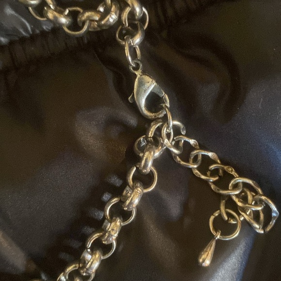 Boho silver multi layered necklace - Picture 6 of 8